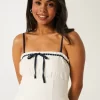 Linen-Blend Strapless Jumpsuit