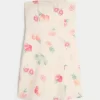 Linen-Blend Strapless Mini Dress