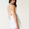 Linen-Blend Structured Mini Dress