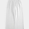 Logo Waist Fleece Wide-Leg Pants