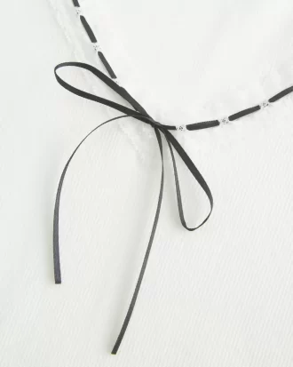 Long-Sleeve Lace Trim Top