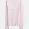 Long-Sleeve Lace Trim Top
