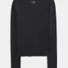 Long-Sleeve Slash-Neck Top