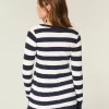 Long-Sleeve Square-Neck Babydoll Sweater