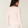 Long-Sleeve Square-Neck Top