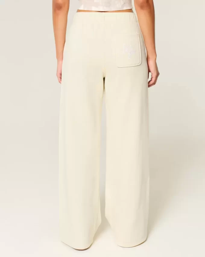 Love You Graphic Wide-Leg Sweatpants