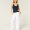 Low-Rise Baggy Pull-On Pants