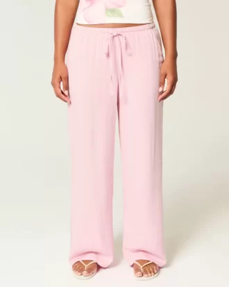 Low-Rise Baggy Pull-On Pants
