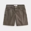 Low-Rise Brown Baggy Jort