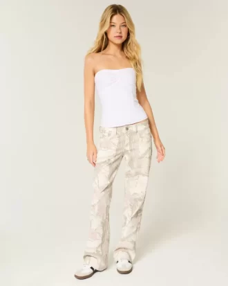 Low-Rise Camo Baggy Jeans