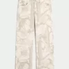 Low-Rise Camo Baggy Jeans