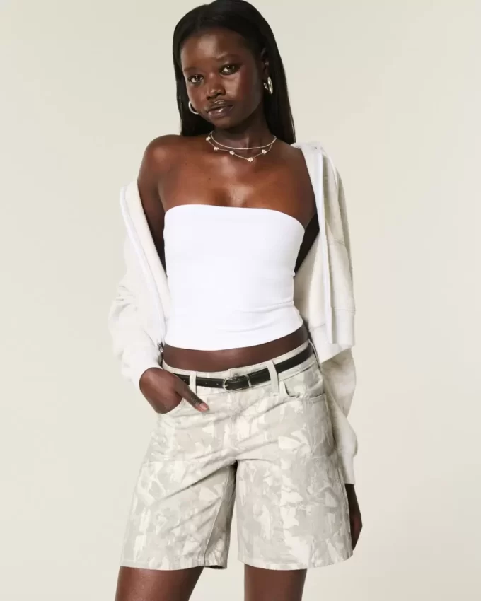Low-Rise Camo Baggy Jort