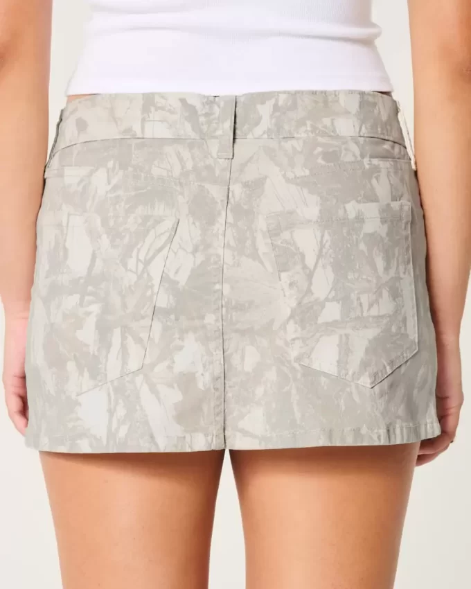 Low-Rise Camo Twill Mini Skort
