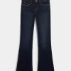 Low-Rise Dark Wash Boot Jeans