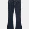 Low-Rise Dark Wash Bootcut Jeans