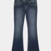 Low-Rise Dark Wash Bootcut Jeans