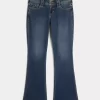Low-Rise Dark Wash Bootcut Jeans