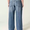 Low-Rise Dark Wash Class of ’26 Embroidered Baggy Jeans