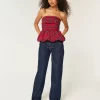 Low-Rise Dark Wash Loose Jeans
