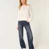Low-Rise Dark Wash Loose Jeans
