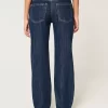 Low-Rise Dark Wash Loose Jeans