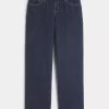 Low-Rise Dark Wash Loose Jeans