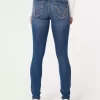 Low-Rise Dark Wash Super Skinny Jeans