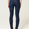 Low-Rise Dark Wash Super Skinny Jeans