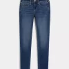 Low-Rise Dark Wash Super Skinny Jeans