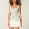 Low-Rise Denim Mini Skort