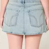Low-Rise Denim Mini Skort