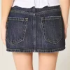 Low-Rise Denim Mini Skort