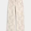 Low-Rise Doe Print Baggy Jeans