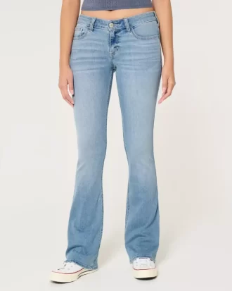 Low-Rise Light Wash Boot Jeans
