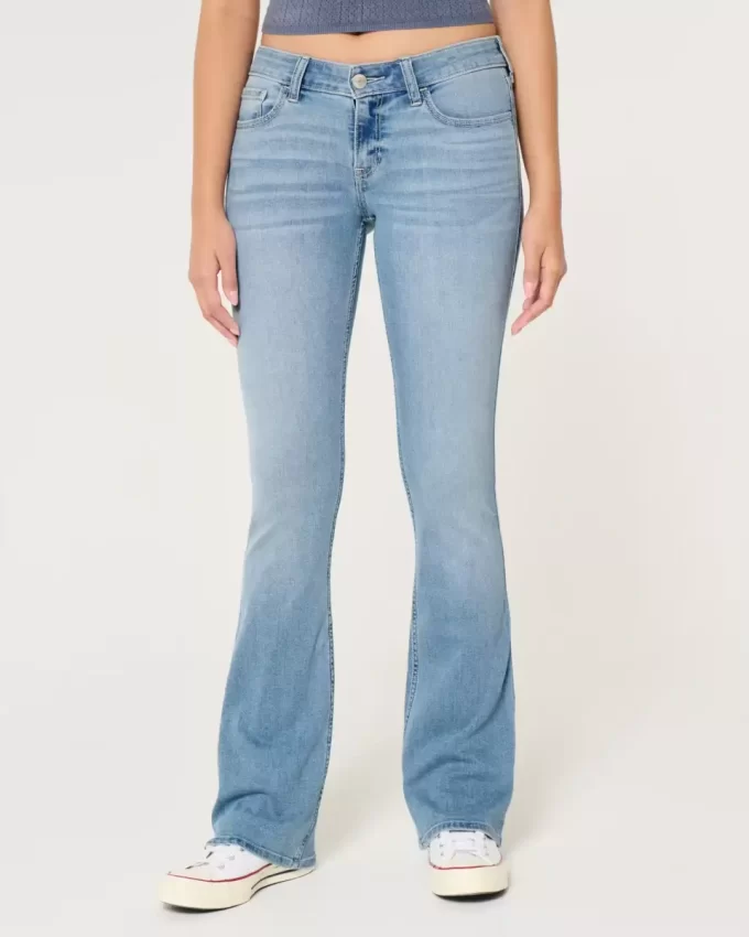 Low-Rise Light Wash Boot Jeans