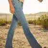 Low-Rise Light Wash Boot Jeans