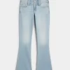 Low-Rise Light Wash Bootcut Jeans