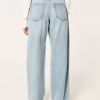 Low-Rise Light Wash Comfort Waistband Baggy Jeans