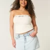 Low-Rise Light Wash Denim Mini Skort
