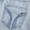 Low-Rise Light Wash Denim Mini Skort