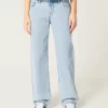 Low-Rise Light Wash Loose Jeans