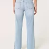 Low-Rise Light Wash Relaxed Straight Jeans
