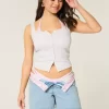 Low-Rise Medium Wash Baggy Denim Shorts 5″