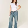 Low-Rise Medium Wash Baggy Jeans