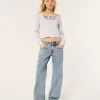 Low-Rise Medium Wash Baggy Jeans