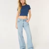 Low-Rise Medium Wash Baggy Jeans