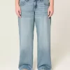 Low-Rise Medium Wash Baggy Jeans