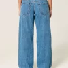 Low-Rise Medium Wash Baggy Jeans
