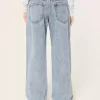 Low-Rise Medium Wash Baggy Jeans