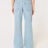 Low-Rise Medium Wash Baggy Jeans